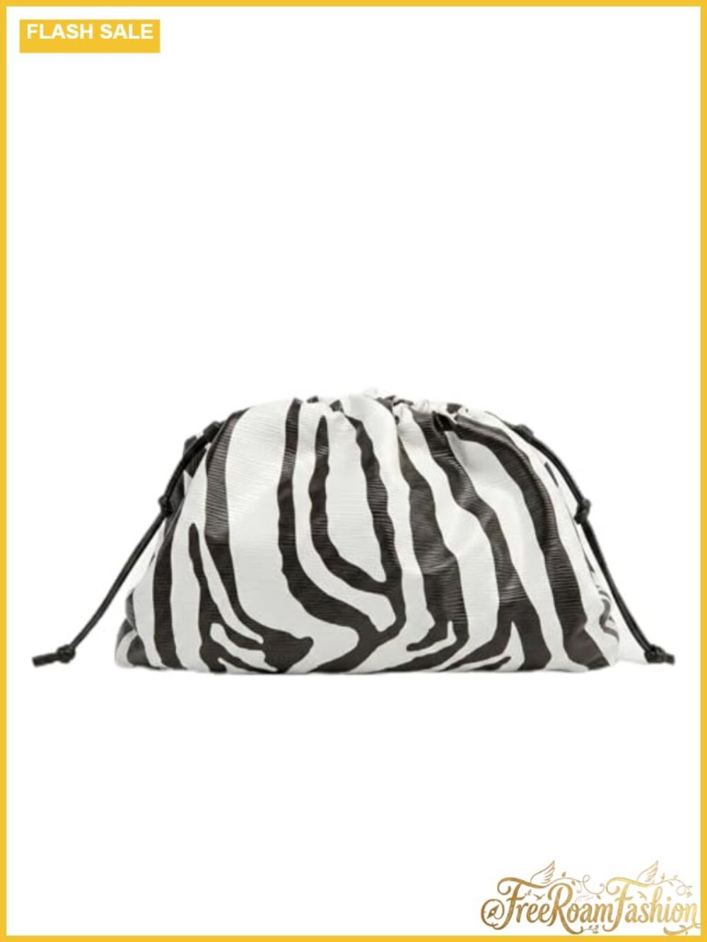 Zebra Print Clutch Crossbody Soft PU Leather Dumpling Cloud Bag Evening Handbag